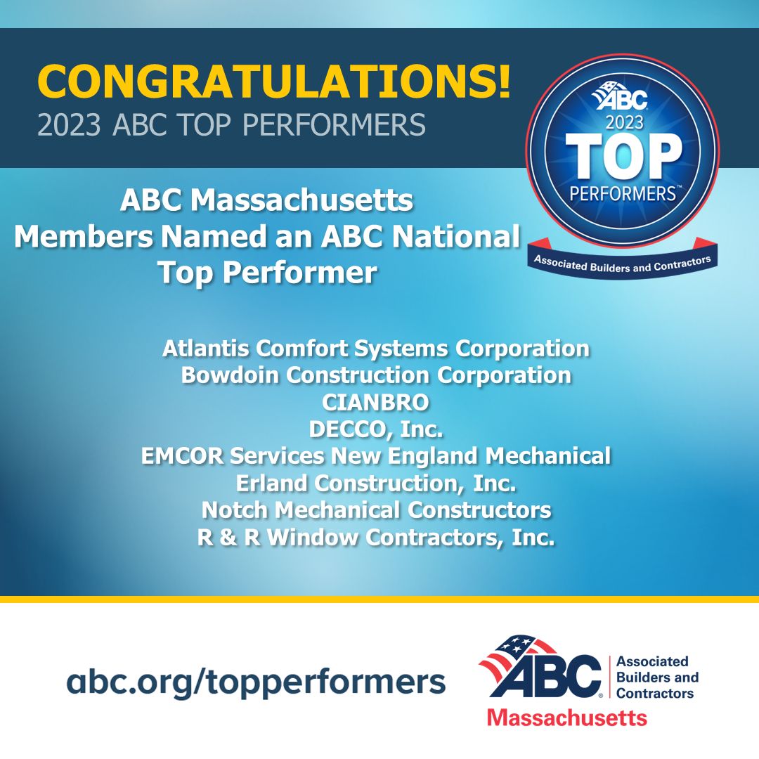 Bowdoin Listed Among ABC’s Top Performers Bowdoin Construction